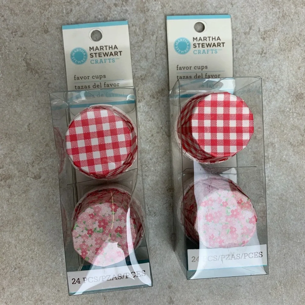 2 Martha Stewart Crafts Spring Party Favor Cups Cookies Candy Treat Gifts 48 Pcs